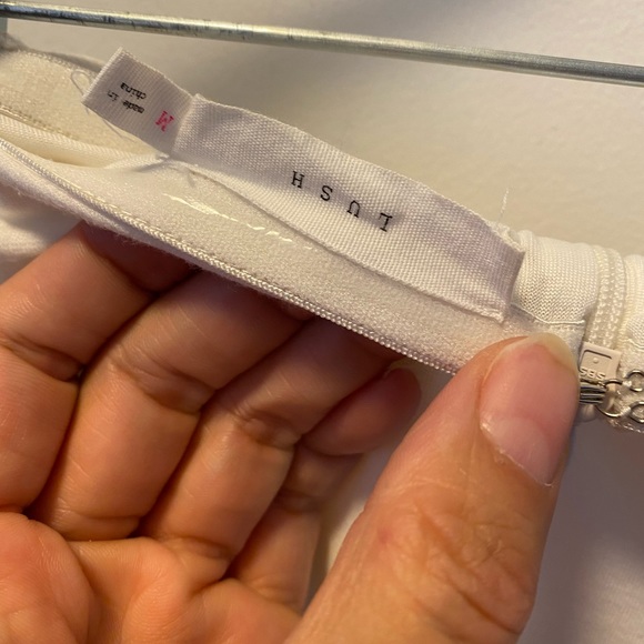 White strapless dress with gold studs, size M - Picture 4 of 5